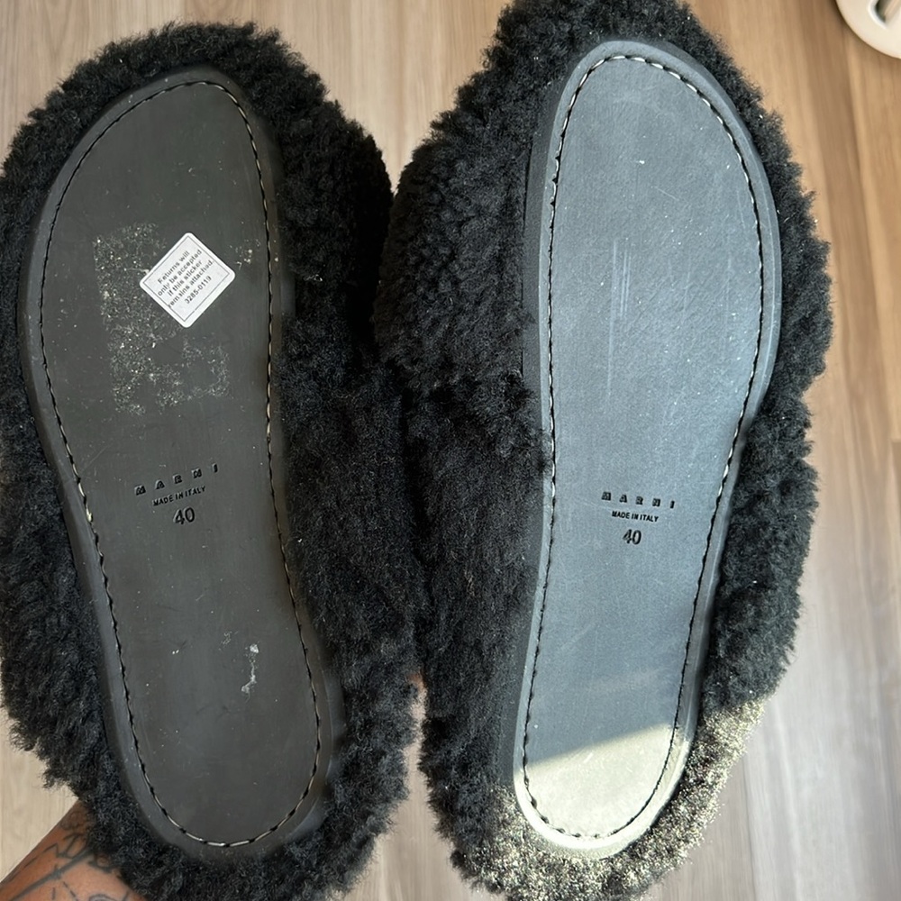 Marni Shearling Fussbett Sandals - Picture 4 of 5